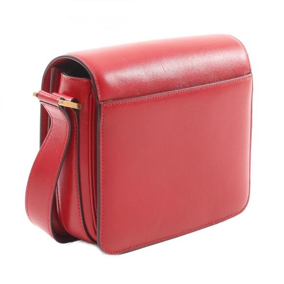SAINT LAURENT Red Leather Shoulder Bag - Picture 3 of 9